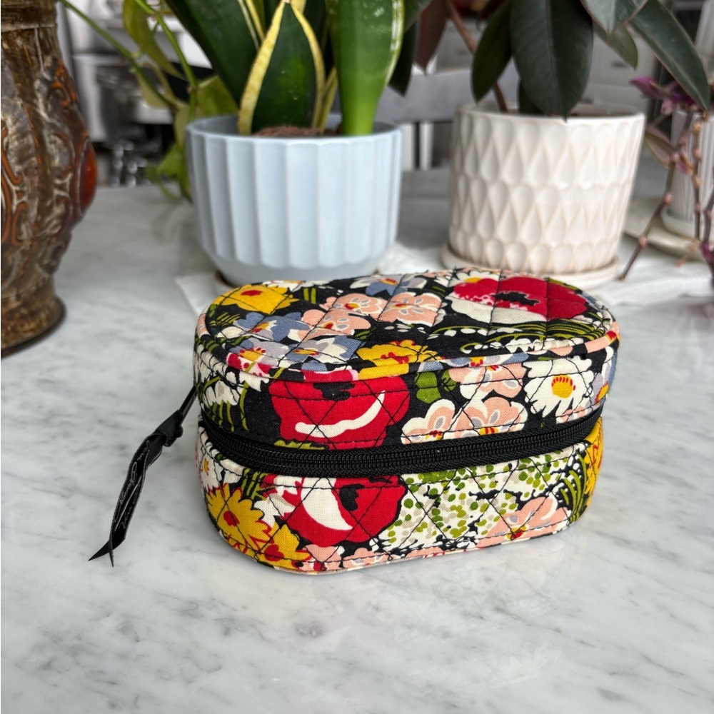 Vera Bradley Floral Quilted Case - Red, Yellow, Green, Black